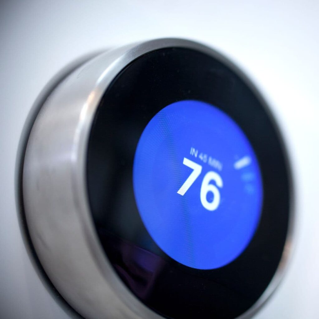smart thermostat close up