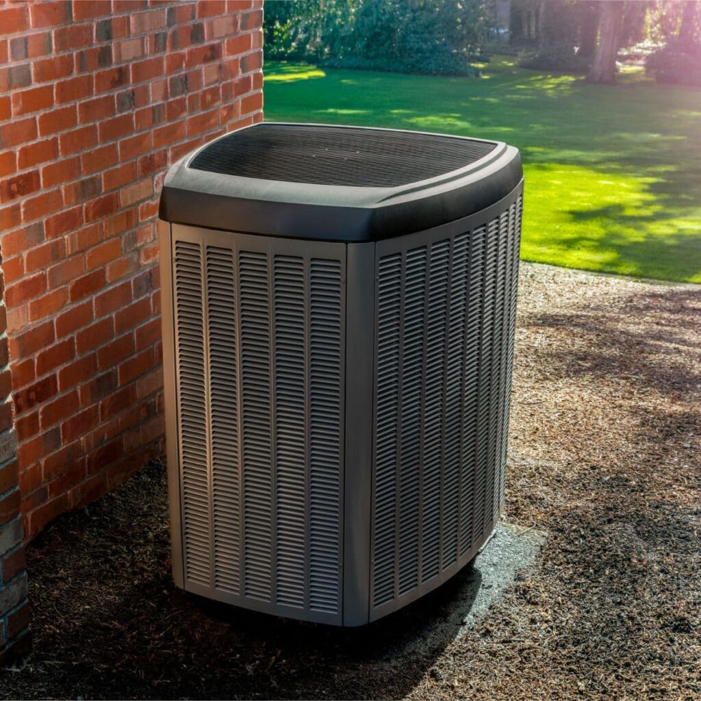 closeup of an outdoor ac unit