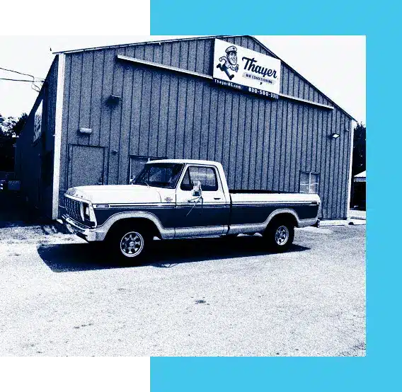 thayer truck in blue