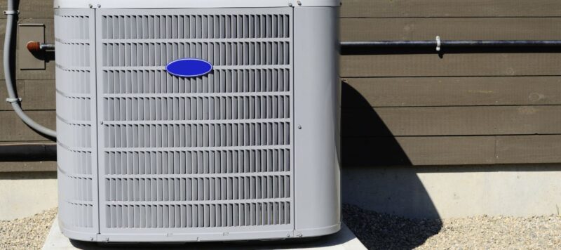closeup of an outdoor hvac unit