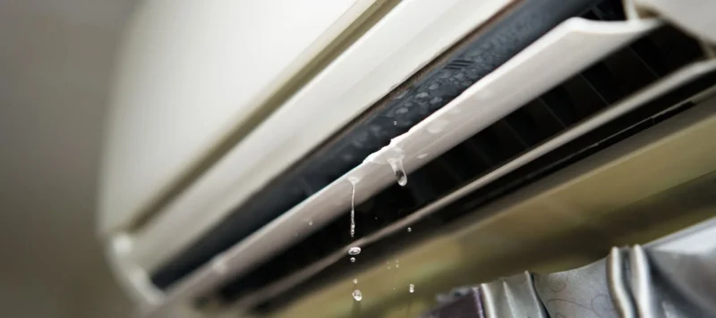 water dripping from ductless air conditioning unit